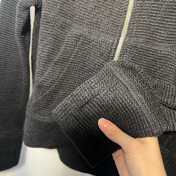 NWT SWEATY BETTY Restful Boucle Zip Through Jacket Cardigan Black - Picture 8 of 8